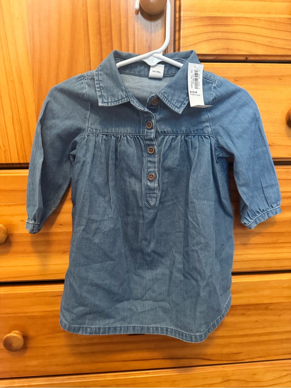 Old Navy Light Blue Denim Button-Front Girls' Dress